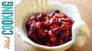 How To Make Cranberry Sauce  Hilah Cooking [upl. by Yrrol]