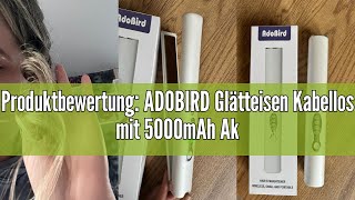 Produktbewertung ADOBIRD Glätteisen Kabellos mit 5000mAh Akku Haarglätter und Lockenstab 2 in 1 M [upl. by Cordelie]