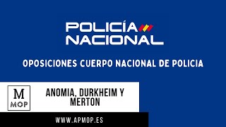 Anomia Durkheim y Merton  Academia de Policía MOP [upl. by Feltie]