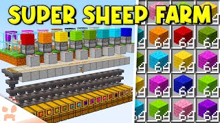 MINECRAFT 121 WOOL FARM  Easy Automatic Sorting Efficient Sheep Farm [upl. by Mayhew]