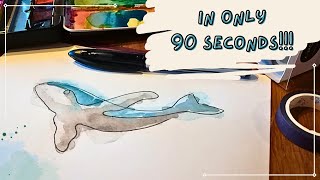 How to paint a Whale in ONLY 90 SECONDS [upl. by Ciardap]