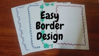 Simple and easy border design ideasfront pages decor ideasassignment work drawing ideasborders [upl. by Anaahs]