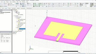 How to design a microstrip antenna with inset feed for 2 GHz using HFSS [upl. by Lybis]