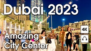 Dubai 🇦🇪 Amazing City Center Burj Khalifa  4K  Walking Tour Compilation [upl. by Longwood]