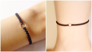 DIY easy bracelet amp anklet l How to make bracelet amp anklet at home [upl. by Christmas647]