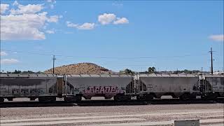 Union Pacific Hopper Train westbound at BarstowCA 310824 [upl. by Adaval]