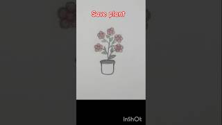 Draw a plant short plants drawing tree [upl. by Eelrahc]