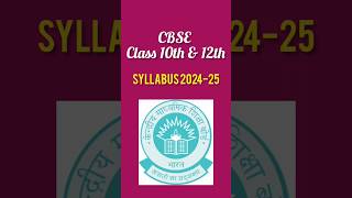 cbse update  cbse 20242025 syllabus released cbse [upl. by Matless183]