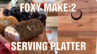 How to make a diy serving plattercharcuterie board upcycle [upl. by Chesnut309]