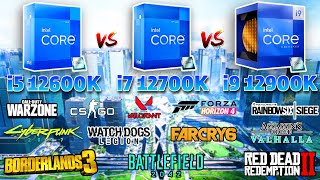 Intel Core i5 12600K vs i7 12700K vs i9 12900K  Benchmarked in 15 Games  DDR5  With RTX 3090 [upl. by Harvard]