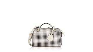 Fendi Vitello Dolce Gingham Mini By The Way Black White [upl. by Einafets]