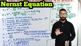 Nurnst Equation  Nurnust equation to determine electrode potential  Electrochemistry [upl. by Edora]