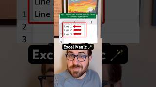 Add multiple lines in Excel or Google Sheets [upl. by Annunciata331]