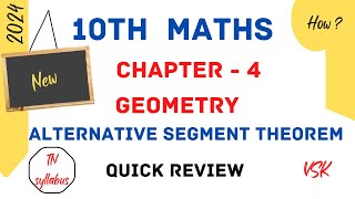 10thMaths mathswithvsk6794 Chapter 4 Geometry Alternative segment theorem 10thmaths tnsyllabus [upl. by Llennor]