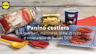 Panino con gamberi maionese cime di rapa e Bufala DOP Italiamo  Chef in Camicia  Lidl Italia [upl. by Stedmann]