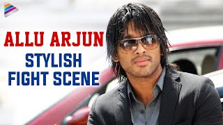 Allu Arjun Stylist Fight Scene  Arya Ek Deewana Movie  Allu Arjun Hindi Dubbed Movies  Kajal [upl. by Aeet422]