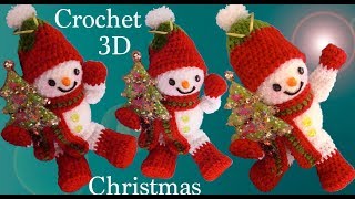 Como tejer a Crochet para principiantes adornos decoraciones en punto 3D tejido tallermanualperu [upl. by Riccardo923]