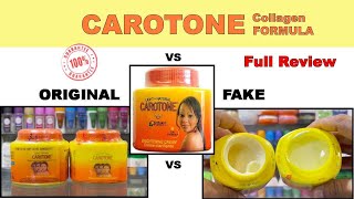 Carotone Cream Original vs Fake review [upl. by Kristofor359]