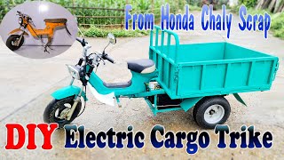 Build a Electric Cargo Trike with Honda Chaly Scrap [upl. by Bonney]