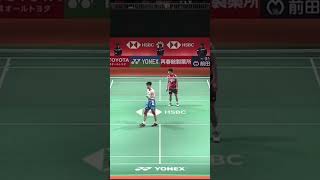 Li Shi Feng Trick Shot‼️shorts badminton sports [upl. by Drofxer]