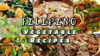 4 AMAZING SIMPLE FILIPINO VEGETABLE RECIPES  PINOY VEGETABLE DISHES [upl. by Yasu500]