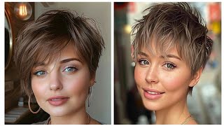 Best pixie cuts 2024  boycut hair style  short layered Bob Pixie Haircut 2024 [upl. by Nekciv649]