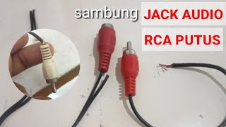 Cara menyambung kabel audio rca yang putus📍 [upl. by Raffaj]