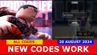 NEW CODES HL FUTURE Hoops Life Basketball ROBLOX  ALL CODES  August 20 2024 [upl. by Anidnamra]