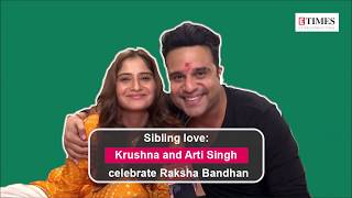 Krushna Abhishek celebrates Raksha Bandhan with sister Arti Singh [upl. by Adiam868]