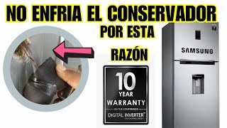 Como checar Refrigerador NeveraSamsung Inverter enfría arriba y abajo no [upl. by Anual]