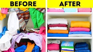 20 SPACESAVING CLOTHES FOLDING IDEAS [upl. by Aihsenal362]