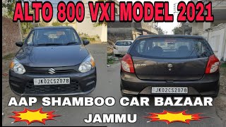 ALTO 800 MODEL 2021 DOUBLE AIR BAG CHEAPEST PRICE AAP SHAMBU CAR BAZAAR  LOWER ROOPNAGAR JAMMU [upl. by Junji]