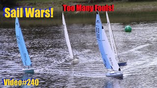 Sail Wars Too Many Fouls Soling Regatta 2023 Race4B Soling RC Sailboat Racing Video240 [upl. by Season]