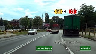 🇵🇱 DW911  DK79 Piekary Śląskie  Katowice 2x [upl. by Ynnot357]