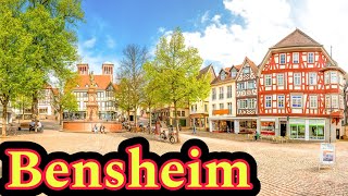 Bensheim Germany 🇩🇪 Walking Tour 4K Video [upl. by Hatti474]