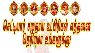 செட்டியார் உட்பிரிவுகள் எத்தனை தெரியுமா உங்களுக்கு  chettiyar sub caste [upl. by Nnewg]