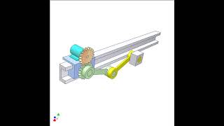 Slider Crank Mechanism Of Equal Crank And Conrod Length 3 [upl. by Lapham]