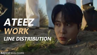 ATEEZ  WORK  Line Distribution Color Coded [upl. by Horwath]