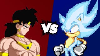 MUGEN Battle  DBZ Broly vs Hyper Sonic [upl. by Gilead]