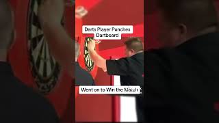 Darts Player Punches Dartboard [upl. by Ikiv]