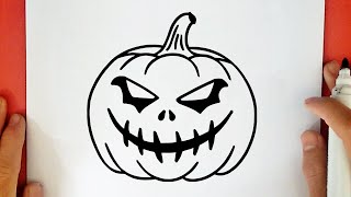 COMMENT DESSINER UNE CITROUILLE DHALLOWEEN [upl. by Carothers406]