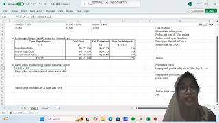 PERHITUNGAN BIAYA PRODUKSI PER SATUAN [upl. by Solokin]