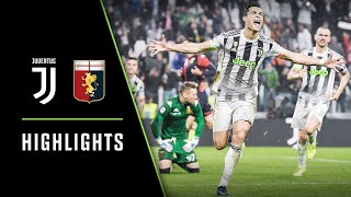 HIGHLIGHTS Juventus vs Genoa  21  Ronaldos lastminute winner [upl. by Brozak]