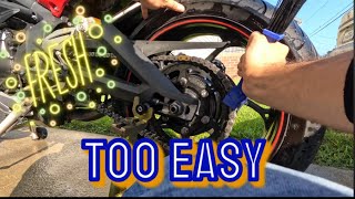 How To Clean Your Motorcycle Chain The Right Way [upl. by Bael]