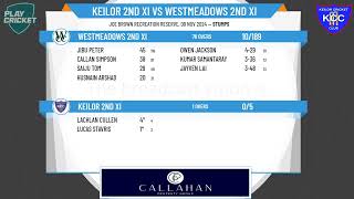 Keilor 2nd XI v Westmeadows 2nd XI [upl. by Sale347]