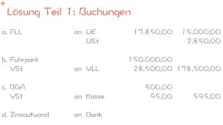 Umsatzsteuer Aufgabe 2  Vorsteuerüberhang [upl. by Gambrell]