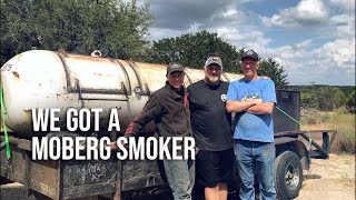 We got a 1000 Gallon Moberg Smoker  Creekside Cookers Wimberley TX [upl. by Eelimaj]