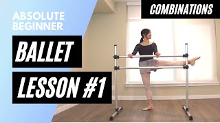 Absolute Beginner Ballet Class 1  Combinations Only [upl. by Niuqauj669]