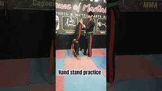 Hand stand practice in House of martial martialarts gymnast karate kungfu bredanfou shortvideo [upl. by Press261]