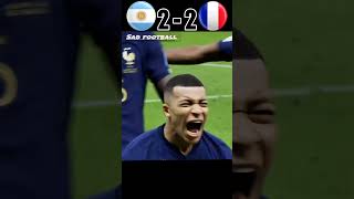 Argentina vs France 🔥 World Cup match argentina france messi mbappe football shorts fyp [upl. by Jody]